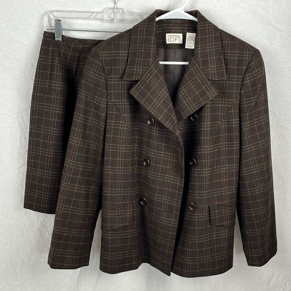 Vintage loft suit set plaid